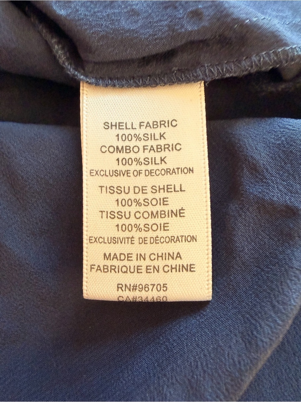 Rebecca Taylor Navy Studded Sleeveless 100% Silk Tank - Picture 4 of 4